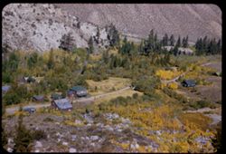Old mining settlement in Bishop creek canyon S.W. of Bishop.  Inyo county, California.