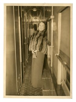 Peggy Howard on train