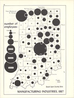 Number of employees, manufacturing industries, 1967