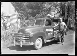 Man and Wilbur Jackson Painting Co. truck, Nashville