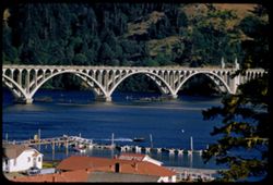 Rogue river bridge of US 101 at Gold Beach, Oregon