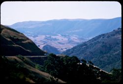 View southward from top of Cuesta grade, near San Luis Obispo