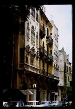 Narrow street, high buildings BEIRUT