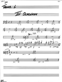 III. Serenade, Manuscript / orchestra pts (trombone 1)
