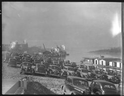 Cars parked on wharf at Memphis