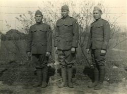 LEFT, Corp. Narcise Benooneau 2ND, Pvt. J.H. Underwood 3RD, Pvt. W. Thomas