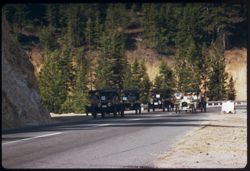 Horseless Carriage Club members on US 50 in Spooner Pass, Nevada