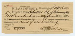 Rental receipt, 6 June 1890
