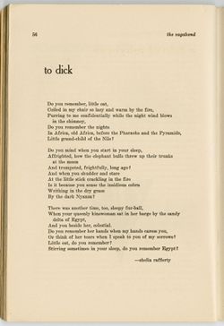"To Dick," Shelia Rafferty