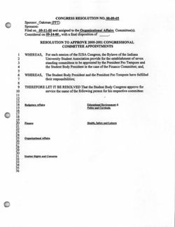 00-09-05 Resolution to Approve 2000-2001 Congressional Committee Appointments
