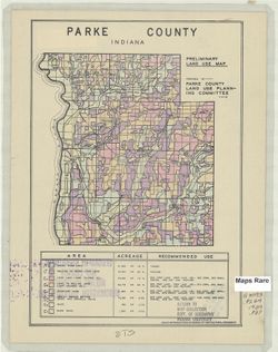Parke County Indiana preliminary land use map