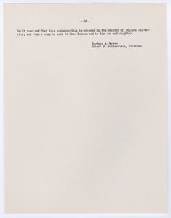Memorial Resolution for Don L. Kooken, ca. 29 September 1959