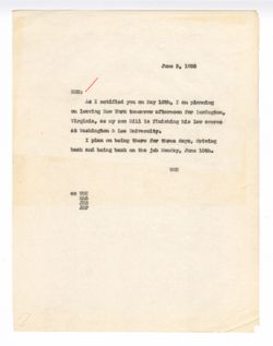 3 June 1935: To: Roy W. Howard. From: William W. Hawkins.