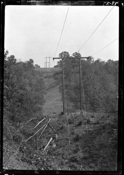 Bloomfield-Bloomington high tension poles in valley