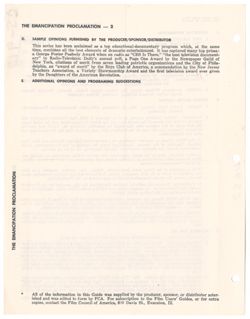 The Emancipation Proclamation, 1955
