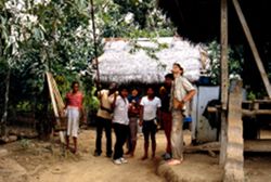 African-Panamanian couple harvesting mangoes for guests