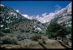 Mount Whitney in the Sierra Nevada, 14,495 ft. = California.