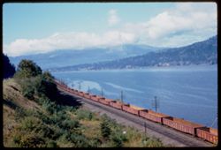 Union Pacific along Columbia river 16 mi. west of Hood River, Oregon