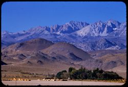 East slope of high Sierra Nevada west of Bishop seen from US 395 north east of Bishop