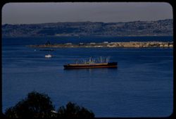 Freighter off Treasure Island San Francisco Bay