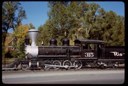 Old D.O.R.G.W. locomotive at Durango, Colo.