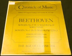 Sonata No. 9 in A Major, Op. 47 "Kreutzer", Sonata No. 1 in D Major, Op. 12, No. 1  Decca Records