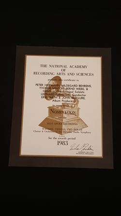 Grammy Award Nomination 1983 - Opera Recording (Wagner)