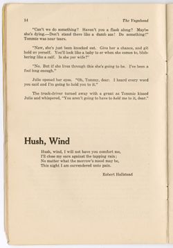 "Hush Wind," Robert Hallstead
