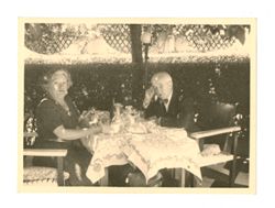 Margaret and Roy Howard at a restaurant