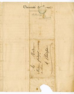 [Monsieur] DUCHÊNE, Paris. To [Marie D.] FRETAGEOT Philadelphia., 1825 [?] May
                                24