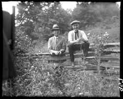 Nagley and pal on old rail fence, where my photo was made
