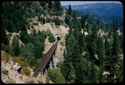 Trestle and tunnel mouth of Western Pacific  Keddie Wye Plumas county