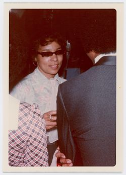Unidentified woman at party