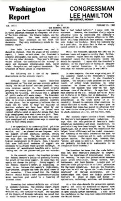 8. Feb 23, 1983: The Economic Report [unemployment, deficit, free trade]