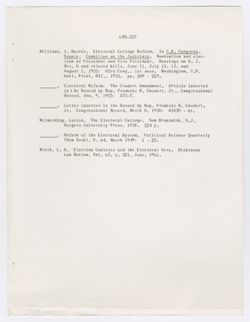 Resources - "Proposals to Reform Our Presidential Electoral System" (Library of Congress Congressional Research Service), 1970 Jun