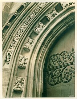 Riverside Church - detail of portal archivolts and voussoirs