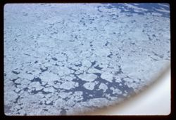 Over ice expanse 5 hrs. 40 min. out of London Pan-Am polar jet flt. 25 Must be Hudson Bay