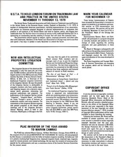 The PLAC [newsletter of the Patent Law Association of Chicago], Vol. 6, No. 3, pp. 1-4, October 1, 1979