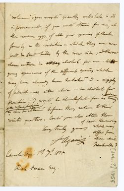 Louis Agassiz, Cambridge to Richard Owen, New Harmony., 1855, July