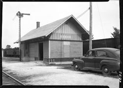 Depot at Helmsburg--brought from Merom