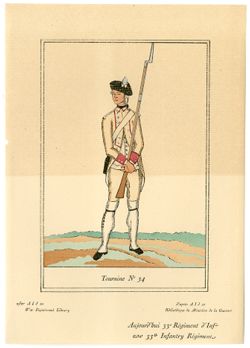 French soldier in uniform, entitled "Touraine No. 34"