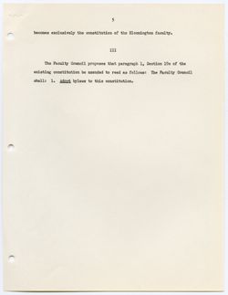 Draft – Proposed Amendments to the Faculty Constitution, 15 January 1969