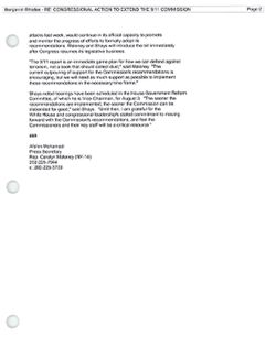 Email from Al Felzenberg to Ben Rhodes re Congressional Action to Extend the 9/11 Commission, July 27, 2004, 5:22 PM
