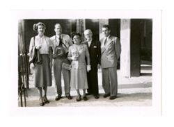 Peggy and Roy Howard with group in Florence