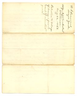 1863, Aug. 22 - Rosecrans, William Starke, 1819-1898, general. Head-Quarters Department of the Cumberland, Stevenson, [Tennessee]. To [Henry Wager Halleck]. Expresses dissatisfaction with the War Department in response to Rosecrans’ request for more cavalry. Explains why the army has not been able to advance more quickly across Tennessee.