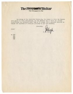 5 August 1927: To: Roy W. Howard. From: J.A. Keefe.