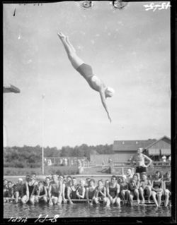 High dive at Brown County swimming pool