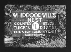 Whippoorwill's Nest sign