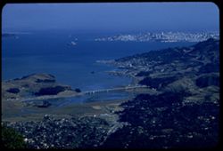 From top of Mount Tamalpais San Francisco Bay and city