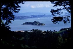 Marin islands in San pablo straight seen from height of east San Rafael
